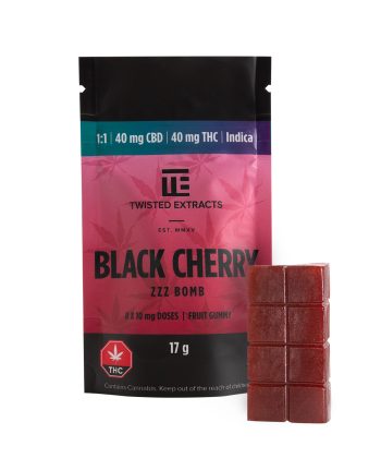 1:1 Black Cherry ZzZ Bomb Indica | 1:1 40MG | Twisted Extracts