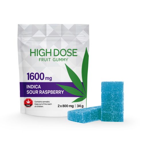 Raspberry Fruit Gummies | Extreme Strength | Indica | 1600mg THC | High Dose