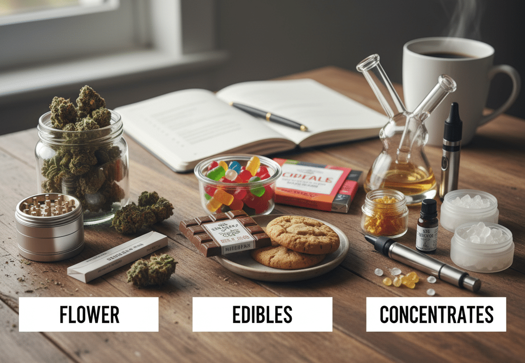 Edibles vs Flower vs Concentrates: Pros, Cons & What to Choose