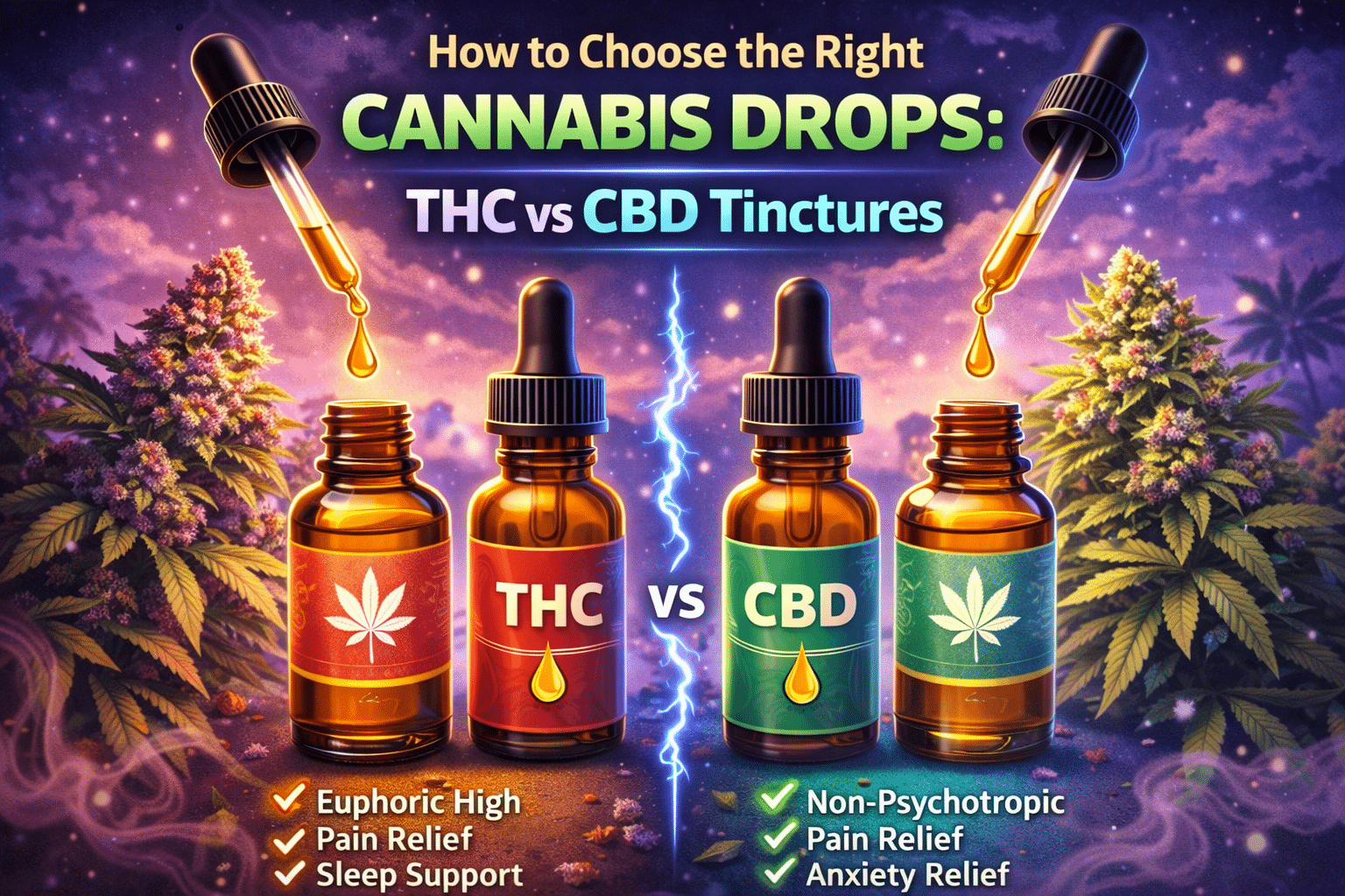 How to Choose the Right Cannabis Drops: THC vs CBD Tinctures