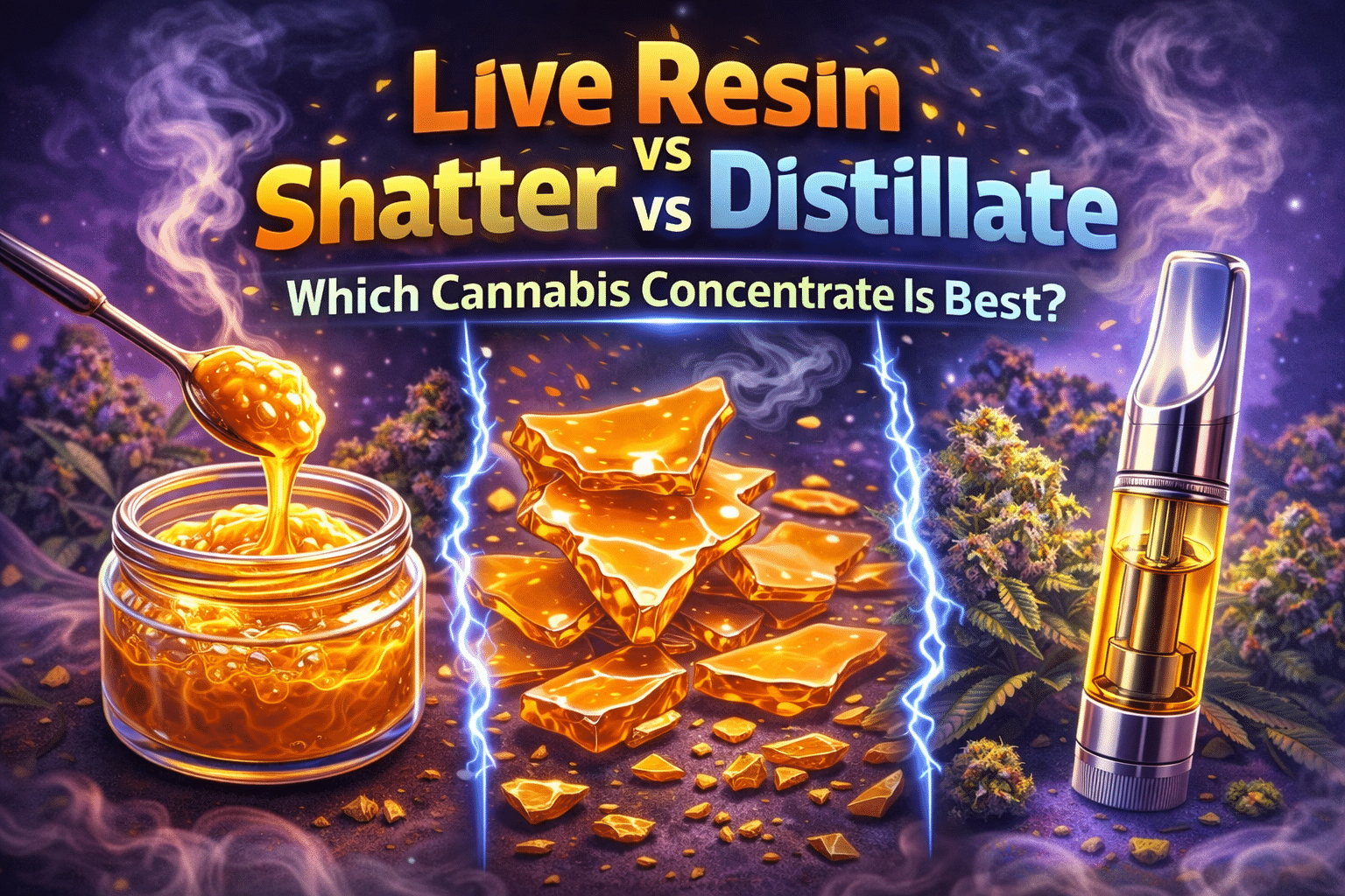 Live Resin vs Shatter vs Distillate: Which Cannabis Concentrates Is Best?