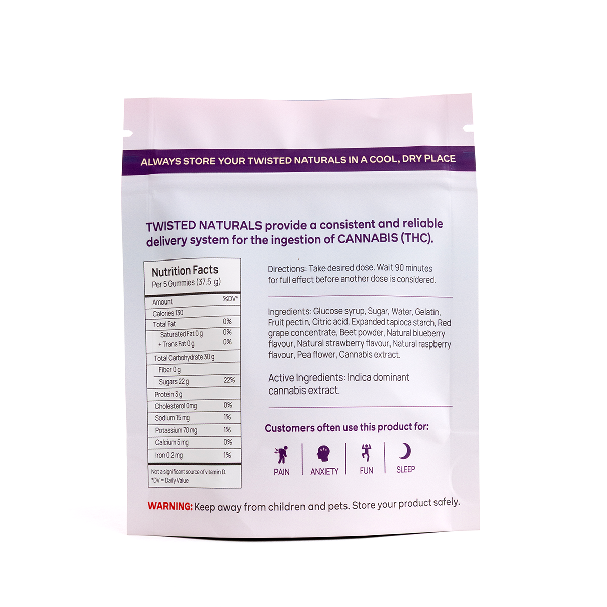 Berry Wild Gummies | Indica | 1200mg THC | Twisted Naturals - Image 2