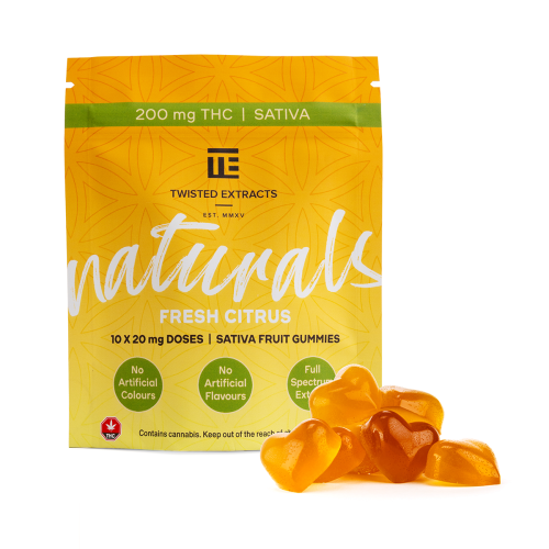 Fresh Citrus Gummies | Sativa | 200mg THC | Twisted Naturals